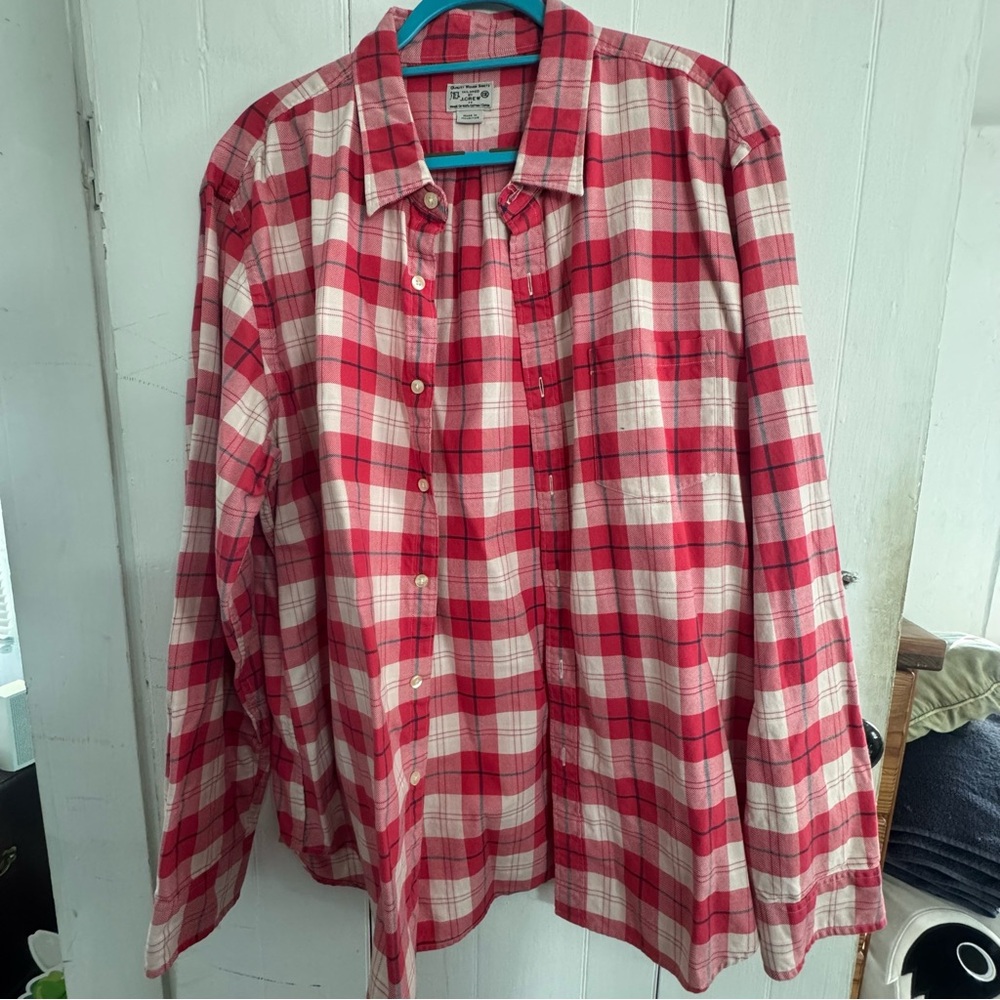 Red Plaid Men's Shirt
